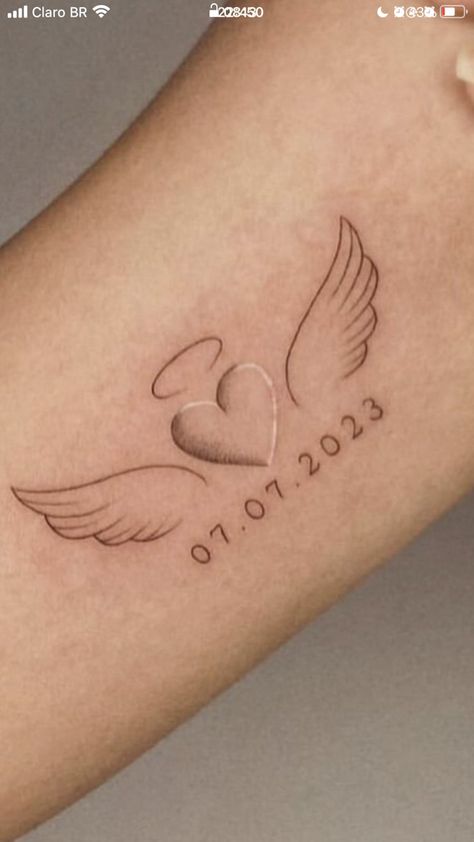 Small Remembrance Tattoos, Family Heart Tattoos, Inside Finger Tattoos, Angel Tattoo For Women, Small Henna Tattoos, Tattoos For Dad Memorial, Dainty Tattoo, Wrist Tattoo Cover Up, Dove Tattoos