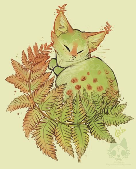 Plant Animals, Mythical Animal, Cute Fantasy Creatures, Fantasy Creatures Art, Mythical Creatures Art, Creature Concept Art, Cute Little Drawings, Cute Animal Drawings, Pics Art