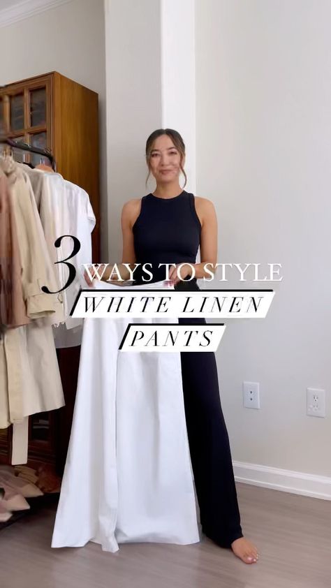 All White Wide Leg Pants Outfit, Linen Pants Blazer Outfit, Wide Leg White Pants Outfit Classy, White Flow Pants Outfit, White Flowy Pants Outfit Classy, Wide Leg White Pants Outfit Summer, White Wide Leg Trousers Outfit Classy, White Wide Leg Pants Outfit Fall, White Pants Wide Leg Outfit