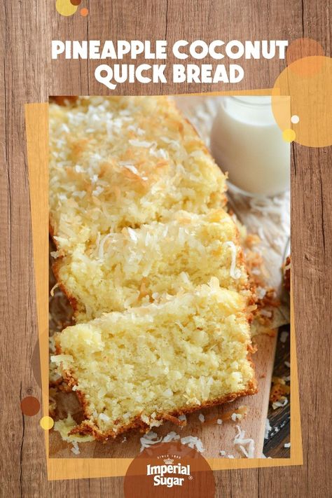 Coconut Quick Bread, Pineapple Coconut Bread, Pumpkin Chocolate Cheesecake, Coconut Bread Recipe, Quick Bread Recipe, Coconut Bread, Mid Afternoon, Pineapple Recipes, Recipes Snacks