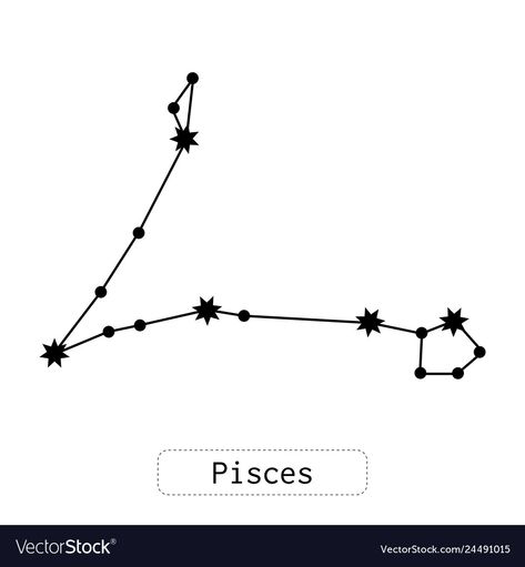 Pisces Zodiac Stars, Pisces Tattoo Star Constellation, Pieces Zodiac Constellation, Fine Line Pisces Constellation Tattoo, Pisces Zodiac Constellation, Pices Constellation Tattoo Stars, Pisces Constellation Tattoo Designs, Embroidery Pisces Zodiac, Picese Zodiac Constellation Tattoo