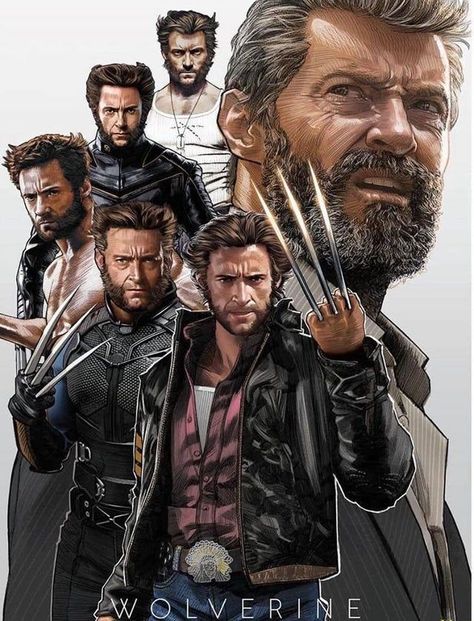 X-Men Logan is a fictional character designed by Marvel comics. A well-known hero sometimes anti-hero played by Hugh Jackman in the most successful series X-Men. The most notable characteristics are the pair of three claws. Wolverine Movie Poster, Wolverine Comic Art, Xman Marvel, Wolverine Movie, Wolverine Comic, Wolverine Art, The Wolverine, Wolverine Hugh Jackman, Logan Wolverine