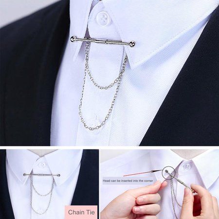 Tie Brooch, Stylish Shirts Men, Collar Bar, Collar Clips, Neck Bow, Tie Clips, Stylish Shirt, Shirt Collar, Stylish Shirts