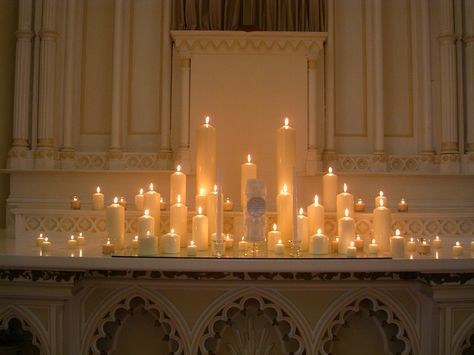 Luxe Wedding :: Candle Lit Wedding Altar :: Academy Chapel, Vancouver WA by Luxe Event Productions, via Flickr ....LOVE THIS!!! Must recreate this...without the horrid looking unity candle!! Wedding Church Decorations, Lit Wedding, Wedding Church Aisle, Candle Light Wedding, Aisle Candles, Candle Lit Wedding, Wedding Altar, Wedding Ceremony Ideas, Church Wedding Decorations