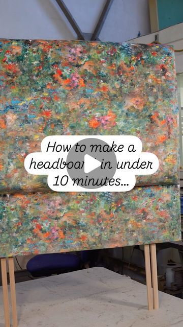 Just Fabrics | Fabric Shop on Instagram: "Be inspired to elevate your bedroom décor with this easy DIY headboard tutorial ✂   Upholstery fabric is a versatile material that can be used to create stunning headboards for your bedroom and with our handy tutorial, you can customise your headboard to match your personal style in under 10 minutes 🧵  Comment headboard to get our free headboard tutorial 🎥   #DIYDecor #BedroomInspo #HomeDecorIdeas #Upholstery #SewingTutorials #BeginnersSewing #SewingProject #SewingMums #Upcycle #justfabrics" Diy Fabric Headboard Ideas, Diy Bed Headboard Fabric, Diy Easy Headboard Ideas, Headboard Ideas Diy Upholstered, How To Make A Headboard For A Bed, Bed Headboard Ideas Diy, Faux Headboard Ideas, Diy Full Size Headboard, Headboard Alternative Diy