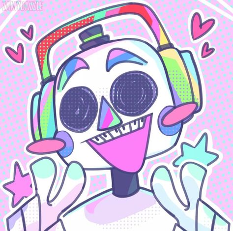 Art by Zamydazzle on Twitter Music Man Fnaf, Dj Music Man, Fnaf Baby, Fnaf Sister Location, Survival Horror Game, Fnaf Wallpapers, Circus Baby, Best Profile Pictures, Sister Location