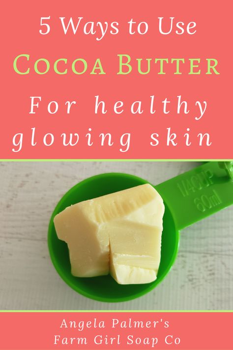 Raw Cocoa Butter Recipes, Cacao Butter Recipes Skin, Cacao Butter Recipes, Cocoa Butter Recipes, Aloe Vera Diy, Butter Image, Diy Skin Care Products, Cocoa Butter Cream, Cocoa Butter Lotion