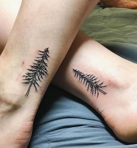 Best Friends Tattoos, Being Spontaneous, Friends Tattoos, Pine Tattoo, Adventure Tattoo, Matching Tats, M Tattoos, Friendship Tattoos, Ring Tattoos