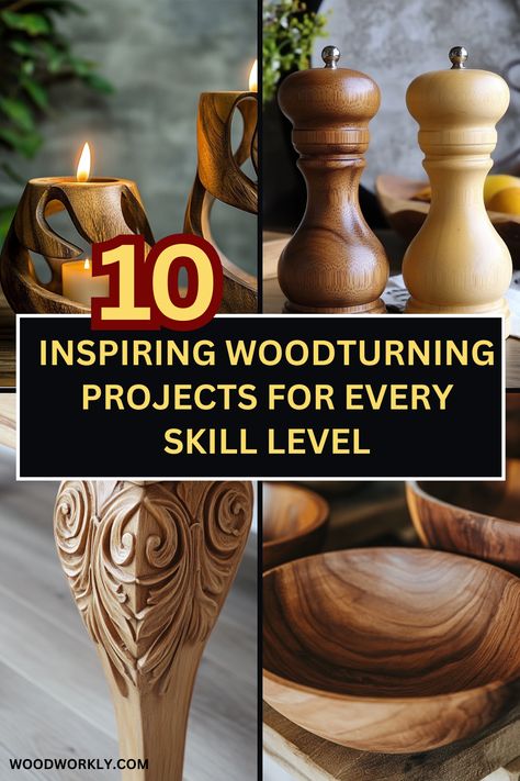 Looking for woodturning inspiration? Discover fun and creative woodturning projects, perfect for beginners and experienced woodworkers. Click for exciting project ideas! #Woodturning #WoodProjects #DIYProjects #Woodworking #CraftIdeas Small Wooden Furniture Ideas, Woodturning Ideas Wood Lathe, Lathe Projects Woodturning Ideas, Wood Lathe Projects Ideas, Wood Turning Projects For Beginners, Wood Turning Projects Awesome Ideas, Lathe Projects Woodturning, Mini Lathe Projects, Pen Turning Projects