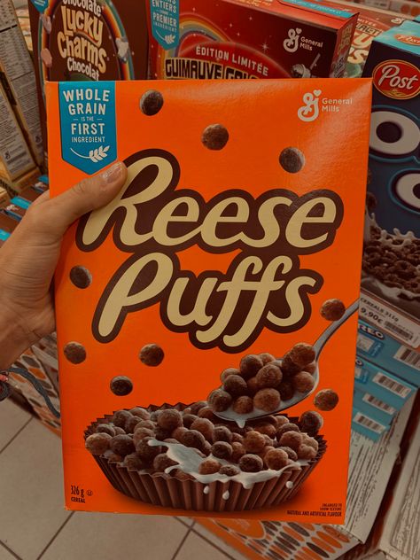 Reeses Aesthetic, Reese Puffs, Food Poetry, 90s Food, Cereal Flavors, Fireboy And Watergirl, Korean Store, Reese's Puffs, Reeses Cups