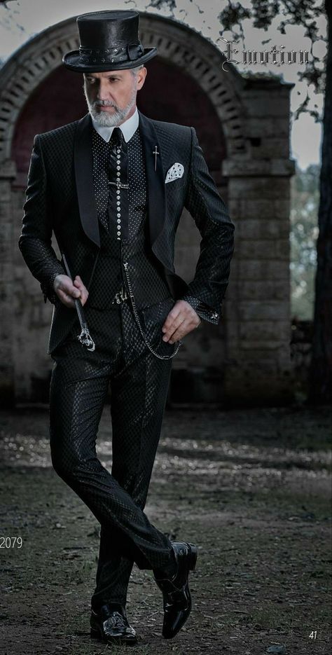 Corset Suit Outfit Prom Men, Mens Halloween Wedding Suits, Victorian Mens Wedding Attire, Gothic Men Outfit, Steampunk Outfits Male, Mens Gothic Fashion, Victorian Goth Men, Steampunk Outfit Men, Male Steampunk Fashion