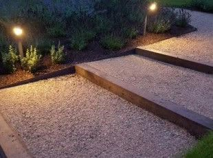 Metal Landscape Edging, Metal Garden Edging, Sleepers In Garden, Landscape Stairs, Succulent Landscape Design, Garden Stairs, Australian Garden, Gravel Garden, Garden Steps