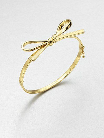 #Kate Spade Bracelet. Bow Cute!   jewels and baubles #2dayslook #new style #stylefashion  www.2dayslook.com Kate Spade Bow Bracelet, Kate Spade Bracelet, Mini Bow, Bow Bracelet, Mini Bows, Gold Bangle Bracelet, Menswear Inspired, Kate Spade New York, Bangle Bracelet