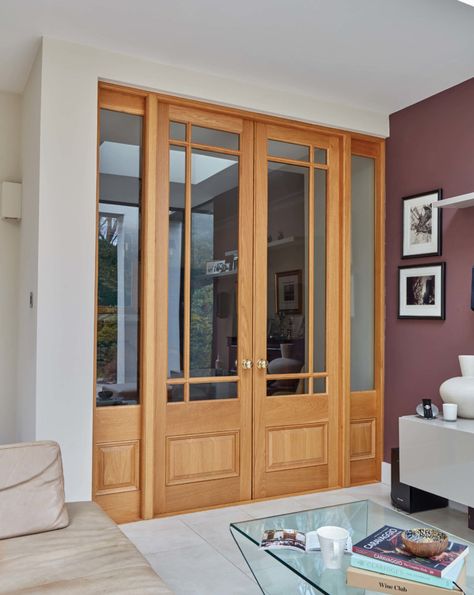 Top 45 Beautiful And stylish Wooden Door Design Ideas - Engineering Discoveries Wooden Glass Sliding Door Design, Wooden Partition Door Design, Wooden Door With Glass Design, Wooden Window Design House, Modern Wooden Window Design, Glass Door Ideas, Wooden Glass Door, Wooden Window Design, Pintu Interior