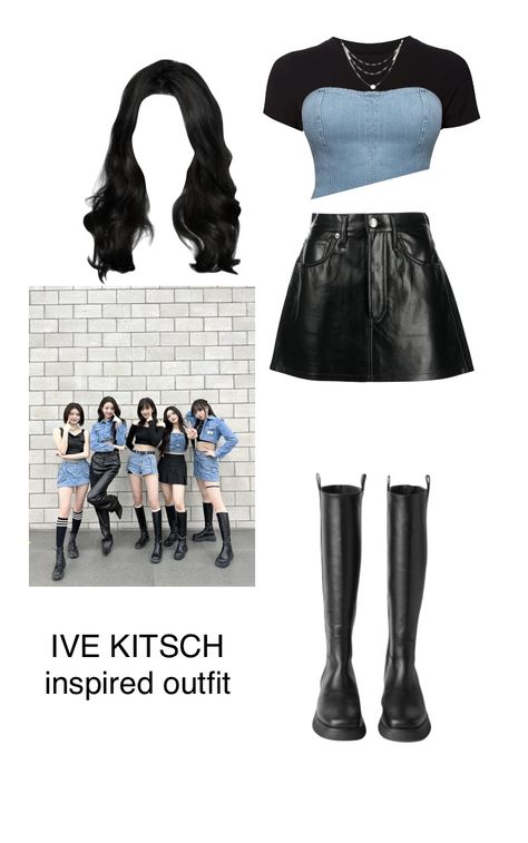 #ive#ivekitsch#kitsch#kpop#kpoutfit#outfit#wonyoung#kpopive Ive Concert Outfit Idea, Wonyoung Kitsch Outfit, Kitsch Outfit Ideas, Ive Inspired Outfits Kpop, Kpop Concert Outfit Ideas Ive, Ive Kitsch Outfit, Ive Concert Outfit Ideas, Ive Concert Outfit, Jeans Outfit Concert