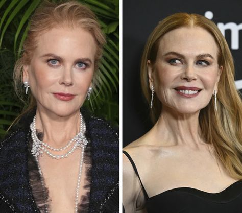 “Pushing 60, Trying to Look 30,” Nicole Kidman’s New Bold Style Is Deemed Age-Inappropriate / Bright Side Nicole Kidman Style, Harry And Megan Markle, Black Heart Emoji, Harris Dickinson, Old Celebrities, Prince Harry And Megan, Spitting Image, Fresh Haircut, Bold Style