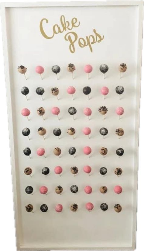 Cake Pop Wall, Cake Pop Display, Donut Wall Wedding, Dessert Wall, Lollipop Stand, Cake Pop Stand, Cake Pop Holder, Starbucks Cake, Cake Pop Displays