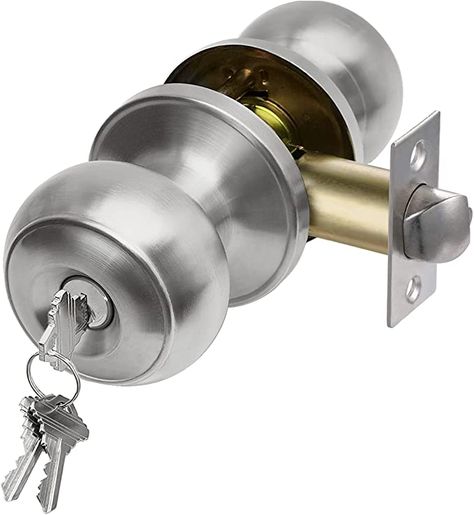 Amazon.com: CML Hardware Keyed Entry Door Knob Set, Entrance Door Lock in Solid Stainless Steel for Exterior and Interior, Round Ball Handle, 1 Pack : Everything Else Door Locks And Handles, Door With Rim Lock, Main Door Lock And Handle, Door Locks And Handles India, Front Door Handle With Smart Lock, Flower Images Wallpapers, Door Knob Lock, Door Handle With Lock, Key Locks