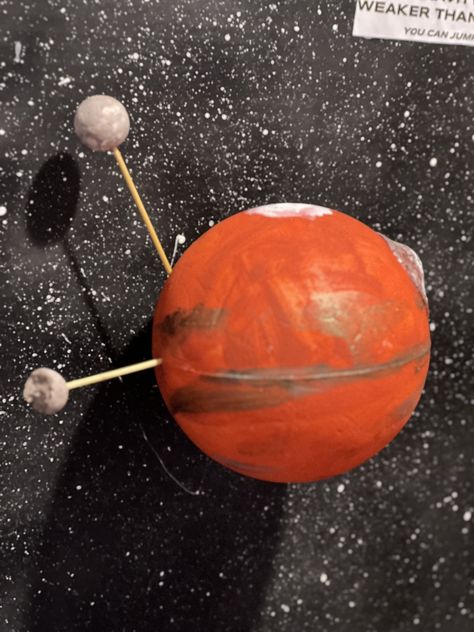 Planet Mars model #planetmodel #mars #solarsystem Mars Project Model, Mars Model, Mars Project, Planet Model, Mars, Solar System, School Projects, Planets