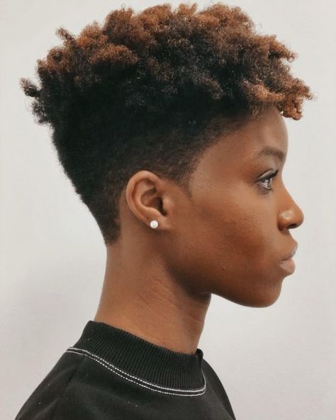 11 Pictures of a Tapered Cut for Natural Hair You Have to See Natural Tapered Cut, Natural Hair Mohawk, Short Quick Weave Hairstyles, Short Natural Hair, Mohawk Styles, Tapered Natural Hair, Natural Hair Cuts, Tapered Hair, Natural Hair Short Cuts