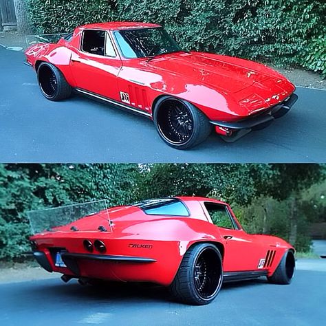 Widebody Corvette, 1963 Corvette Stingray, 1965 Corvette, 1963 Corvette, Corvette Grand Sport, Chevrolet Corvette Stingray, Custom Muscle Cars, Car Restoration, Corvette Stingray