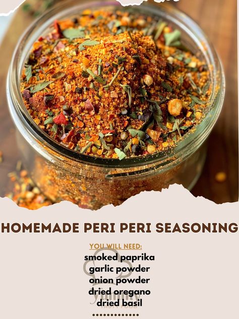 Dried Basil, Seasoning Recipe, Peri Peri, Cayenne Pepper, Recipe Ingredients, Seasoning Recipes, Cayenne Peppers, Ground Black Pepper, Smoked Paprika