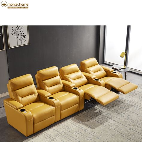 Home Theatre Recliner Sofa, Movie Chairs Home Theaters, Home Theatre Chairs, Home Theater Chairs, Home Theater Recliners, Cinema Interior, Theatre Chairs, Electric Cinema, Home Theater Sofa