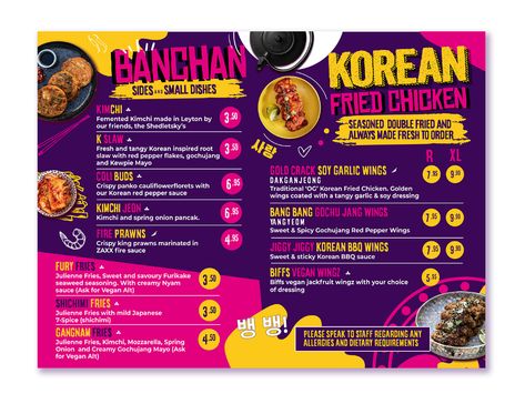 Korean Menu Design on Behance Korean Menu Food, Korean Food Menu Design, Korean Menu Design, Snack Bar Menu, Korean Menu, Chicken Beer, Pole Banners, Beer Chicken, Chicken Menu