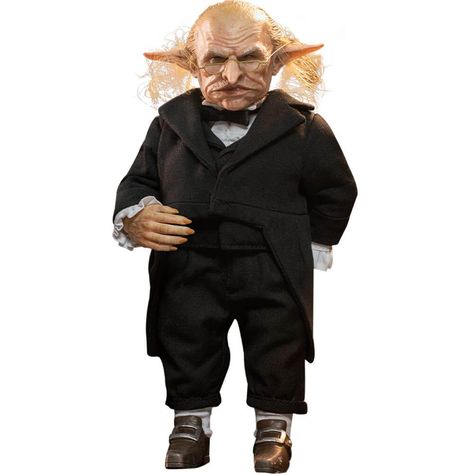 Harry Potter Gringott's Head Goblin Deluxe Action Figure Harry Potter Goblin, Gringotts Bank, Warwick Davis, Magical Beings, The Sorcerer's Stone, Diagon Alley, Harry Potter Collection, Black Suits, Action Figure