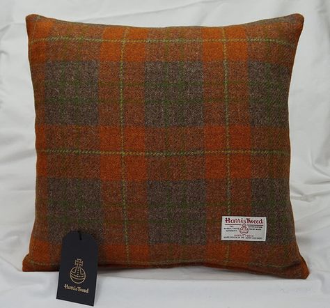 Tweed Pillow, Harris Tweed Fabric, Star Cushion, Handmade Cushion Covers, Diy Cushion, Handmade Cushions, Tweed Fabric, Harris Tweed, Cushion Fabric