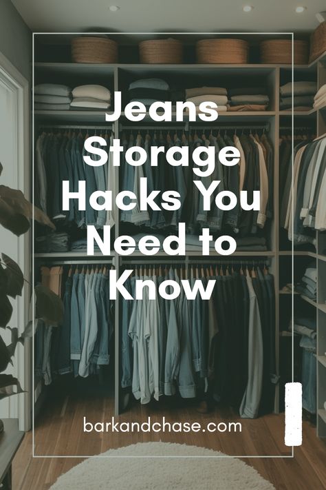 Are your jeans taking over your closet? Discover the best techniques for storing jeans in a way that keeps your wardrobe stylish and organized! In this guide, you'll learn creative jeans storage ideas around folding, hanging, and using closet organizers that maximize space. Optimize your everyday style while ensuring your favorite denim pieces are easily accessible. Say goodbye to clutter and hello to a fab wardrobe with endless outfit possibilities! Uncover the secrets of smart jeans storage today. Organize Pants In Drawers, Pant Storage Ideas, Jeans Storage Ideas Organizing, Used Clothes Storage Ideas, Closet Arrangement Ideas, Store Jeans In Closet, Closet Organization Ideas Jeans, How To Store Jeans, Jean Storage In Closet