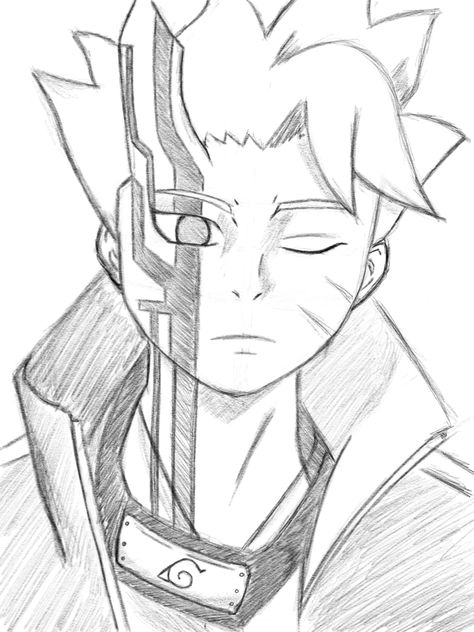 Boruto drawing Boruto Drawing Easy, Boruto Drawing Pencil, Body Drawing Easy, Boruto Sketch, Boruto Drawing, Easy Manga Drawings, Easy Manga, Naruto Drawings Easy, Anime Sasuke