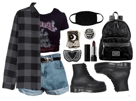 Back To School: Grunge Outfit | ShopLook Emo Grunge Summer Outfits, Grunge Easy Outfit, Tumblr Fashion Grunge, School Of Rock Outfits, Outfits From The 90s Grunge, First Day Of School Outfit Grunge, 90s Grunge Outfits Summer, Grunge Outfit Shorts, Grunge Outfits Simple