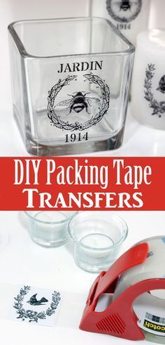 This is a super fun DIY Transfer Technique that works great on glass! Such an economical craft technique, as it uses clear packing tape! Transfer Photo To Glass, Glass Transfer, Photo Transfer To Wood, Crafting Techniques, Wood Transfer, The Graphics Fairy, Image Transfers, Craft Techniques, Photo Transfer