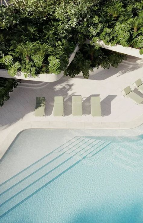 Pool Bottom Design, Gold Coast Apartment, Elegant Pool, Swimming Pool Architecture, Expect Nothing, Pool Water Features, Pool Landscape Design, Pool Construction, Resort Pools