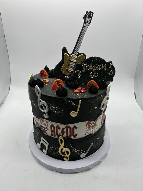 Acdc Birthday Cake, Music Cake Ideas, Rock And Roll Birthday Party, Best Mac N Cheese Recipe, Rock And Roll Birthday, Music Cakes, Rockstar Birthday, Rockstar Birthday Party, Dance Cakes