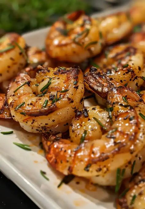 You'll absolutely love this Grilled Rosemary Shrimp recipe! Imagine shrimp marinated in a mixture of rosemary, lemon juice, garlic, and olive oil. Rosemary Gladstar Recipes, Rosemary Shrimp, Grilled Shrimp Marinade, Marinated Grilled Shrimp, Bbq Pork Recipes, Shrimp Marinade, Garlic And Olive Oil, Chicken Tortellini Soup, Summer Bbq Recipes