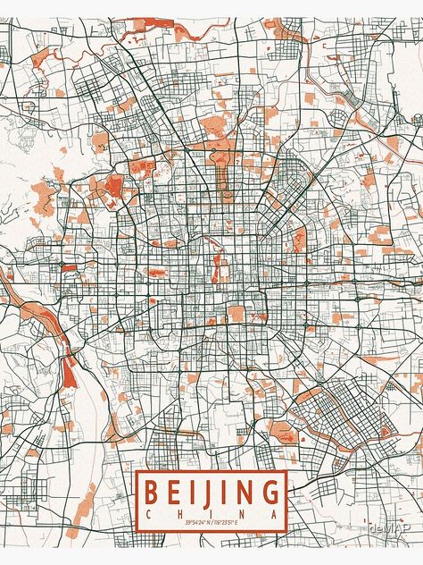 "Beijing City Map of China - Bohemian" Poster by deMAP | Redbubble Beijing Map, Bohemian Poster, Map Of China, Beijing City, China Map, Forbidden City, City Maps, Wall Art Canvas Prints, City Map