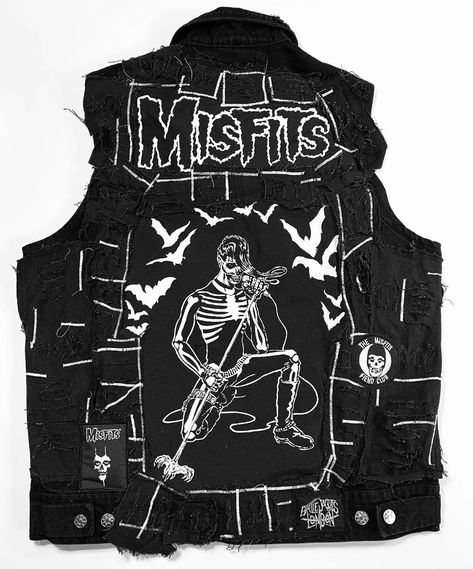 Battle Jackets, Battle Vest, Battle Jacket, The Misfits, Custom Hand Painted, Hand Painted, London, Mens Tops, On Instagram