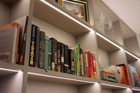 Recessed Bookshelves, Small Room Lighting, Led Shelves, Recessed Shelf, Shelf Light, Recessed Shelves, Bookshelf Lighting, Bookcase Lighting, Shelf Lighting