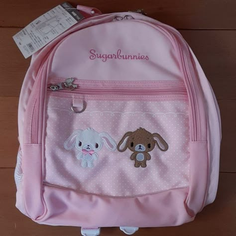 Sanrio Backpack, Sugar Bunnies, Hat Aesthetic, Perfume Bottle Design, Charmmy Kitty, Kawaii Bags, Kawaii Backpack, Sanrio Pink, Doll Closet