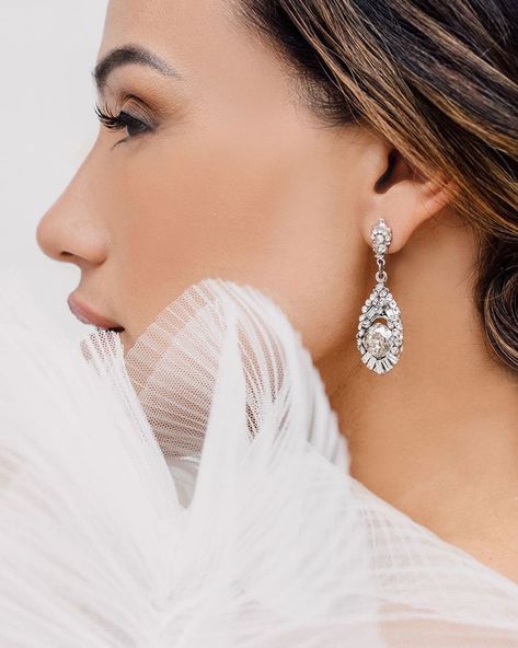 Maria Elena Bridal on Instagram: “B E L L E This show-stopping earring is everything a bride needs ✨ • • • #mariaelenaheadpieces #mariaelenabridal #bridalearrings…” Elena Belle, Maria Elena, Galia Lahav, Simply Beautiful, Bridal Earrings, Bridal Accessories, Headpiece, Best Sellers, Diamond Earrings