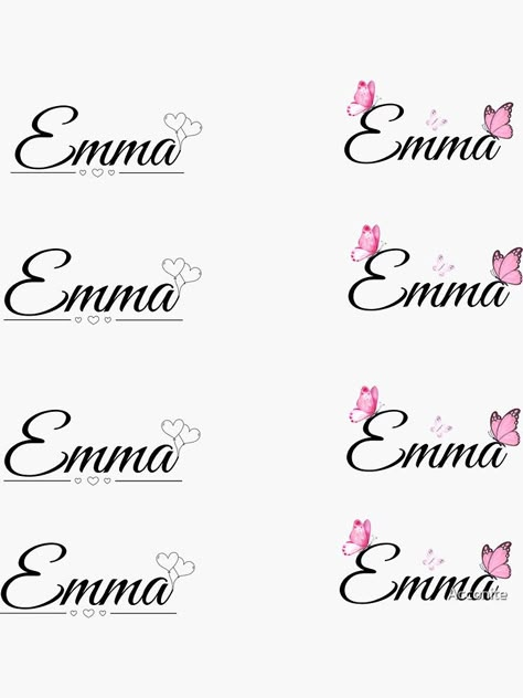 Emma Name Stickers