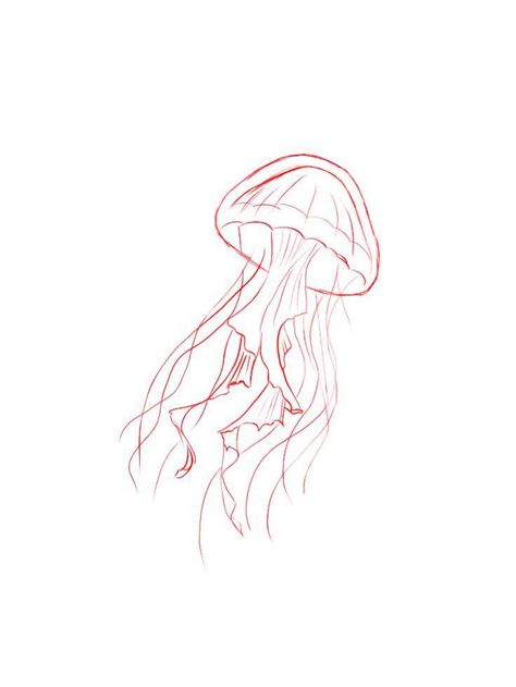 Sketch Of Jellyfish, Jellyfish Tattoos Simple, Tiny Pretty Tattoos, Single Line Jellyfish Tattoo, Inner Arm Scar Tattoo Coverup, Jellyfish Line Drawing, Marine Animals Tattoo, Jellyfish Drawing Aesthetic, Sketches Jellyfish