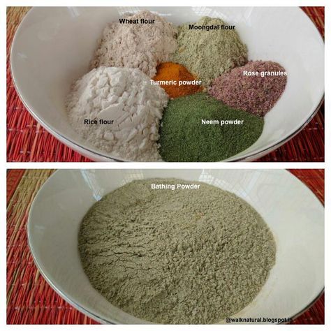 How To Make Rose Powder At Home, Bath Powder Homemade, Cleansing Herbs, Herbal Cosmetics, Neem Leaf, Neem Powder, Rose Powder, Bath Powder, Natural Recipes