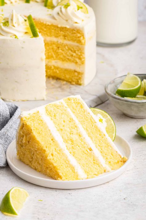 Key+Lime+Cake+-+With+Key+Lime+Cream+Cheese+Frosting! Trisha Yearwood Key Lime Cake Recipe, Lemon Lime Layer Cake, Lime Glaze For Cake, Key Lime Cream Cheese Frosting, Key Lime Layer Cake, Coconut Lime Layer Cake, Lime Cream Cheese Frosting, Key Lime Cake Recipe, Lime Cake Recipe