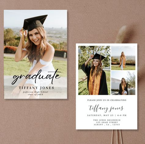 College Grad Announcements, Senior Graduation Invitations, Senior Announcements, Senior Graduation Announcements, College Graduation Announcements, College Graduation Photos, Senior Stuff, Grad Announcements, Photo Graduation Announcement