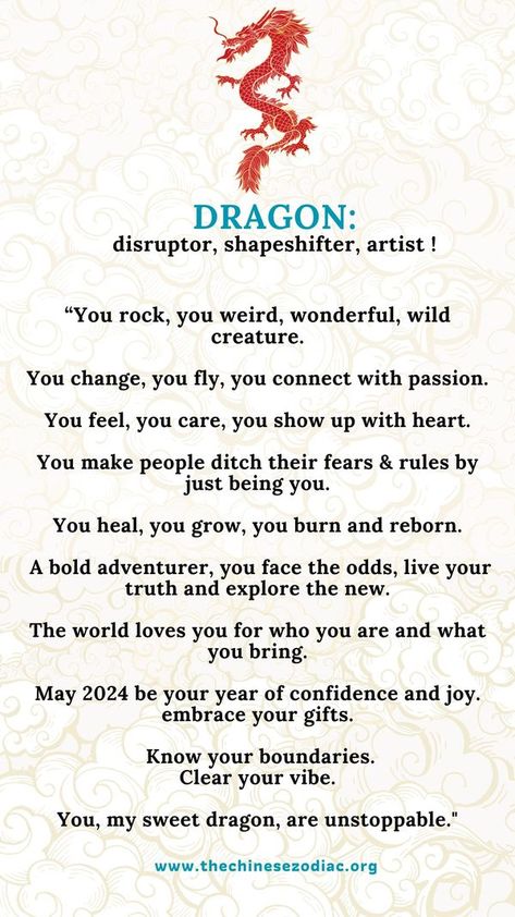 Chinese New Year 2024 - Year of the Dragon Know Your Boundaries, Dragon Meaning, Baby Dragon Art, Dragon Quotes, Chinese Zodiac Dragon, Chinese New Year 2024, Dragon Nursery, Dragon Zodiac, Zodiac Years