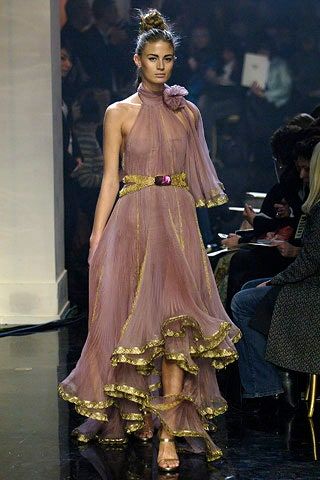 Jean Paul Gaultier Spring 2006 Couture Collection | Vogue Greek Inspired Fashion, Paul Gaultier Spring, Purple Dresses, فستان سهرة, Couture Runway, Greek Fashion, Paul Gaultier, Gorgeous Gowns, Mode Inspiration