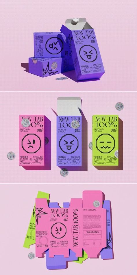 包装设计探索 by NiceLab Studio in Gorgeous Prints & Packaging Design Collection ~ YDJ Blog Fun Box Packaging, Fun Package Design, Box Packaging Design Creative, Fun Packaging Design, Fun Branding Design, Semester 5, Amazing Packaging, Fun Packaging, Packaging Design Trends